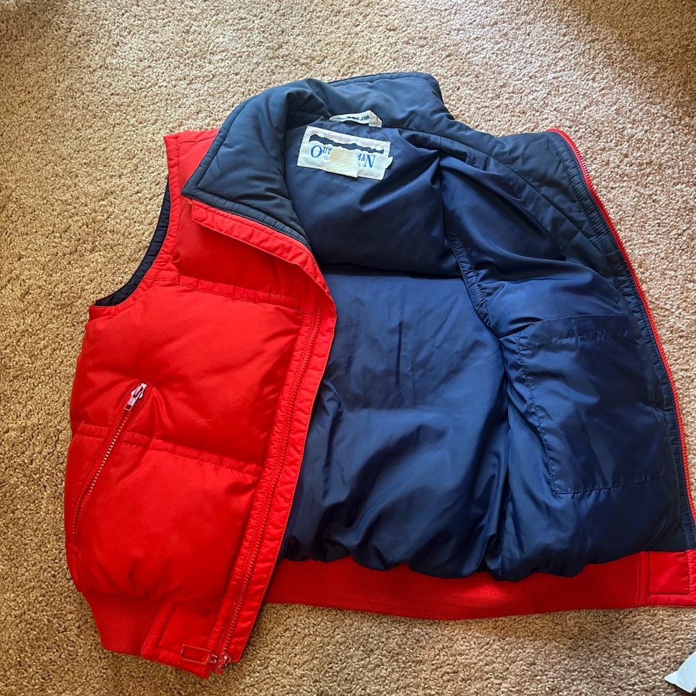 Red OUTDOORSMAN OF LAKE TAHOE Vest Size Small - Picture 2 of 7